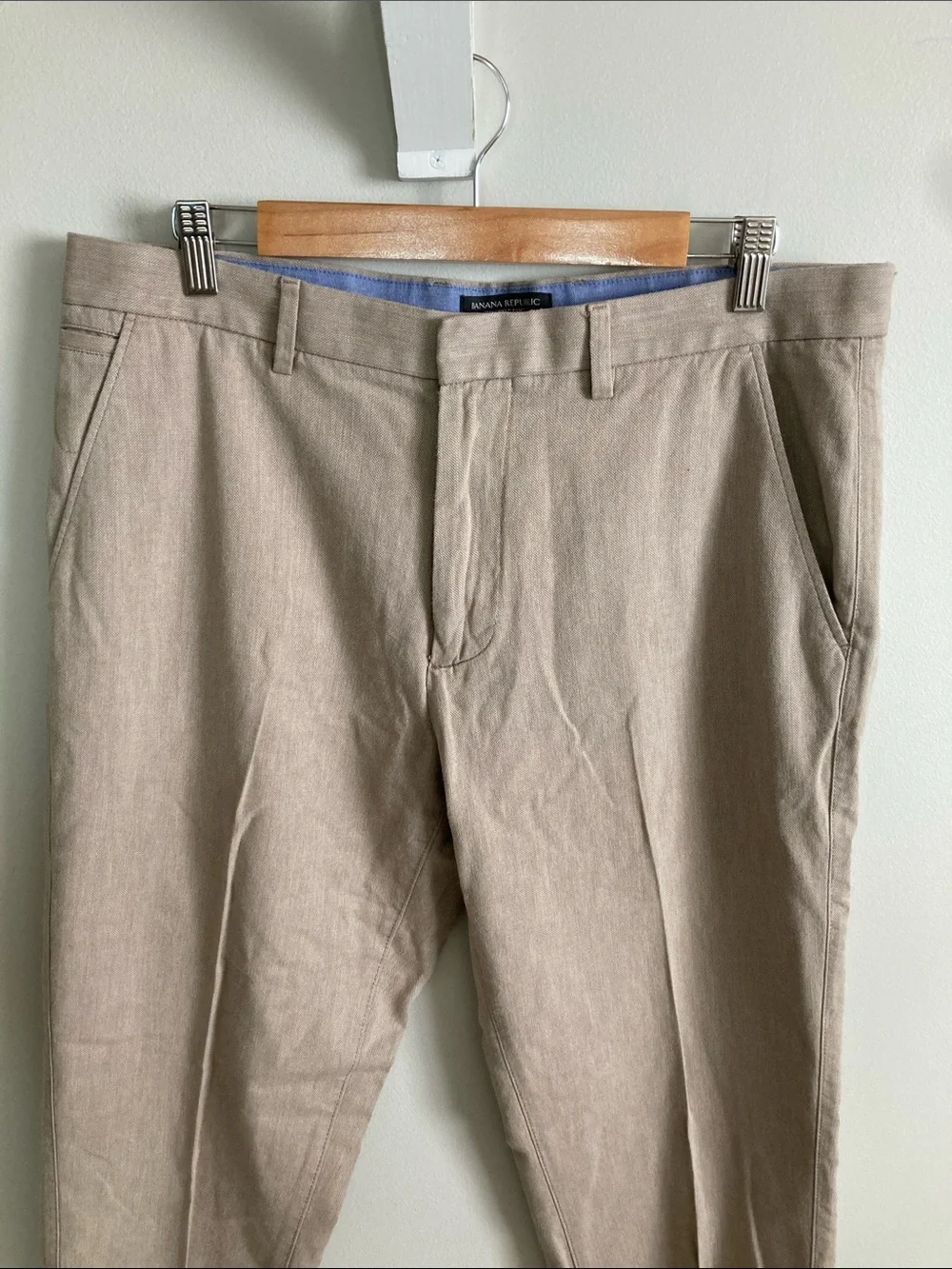 Banana Republic Kentfield Pant Men's Chino Pants, 34x34 Brown Cotton Dress Pants